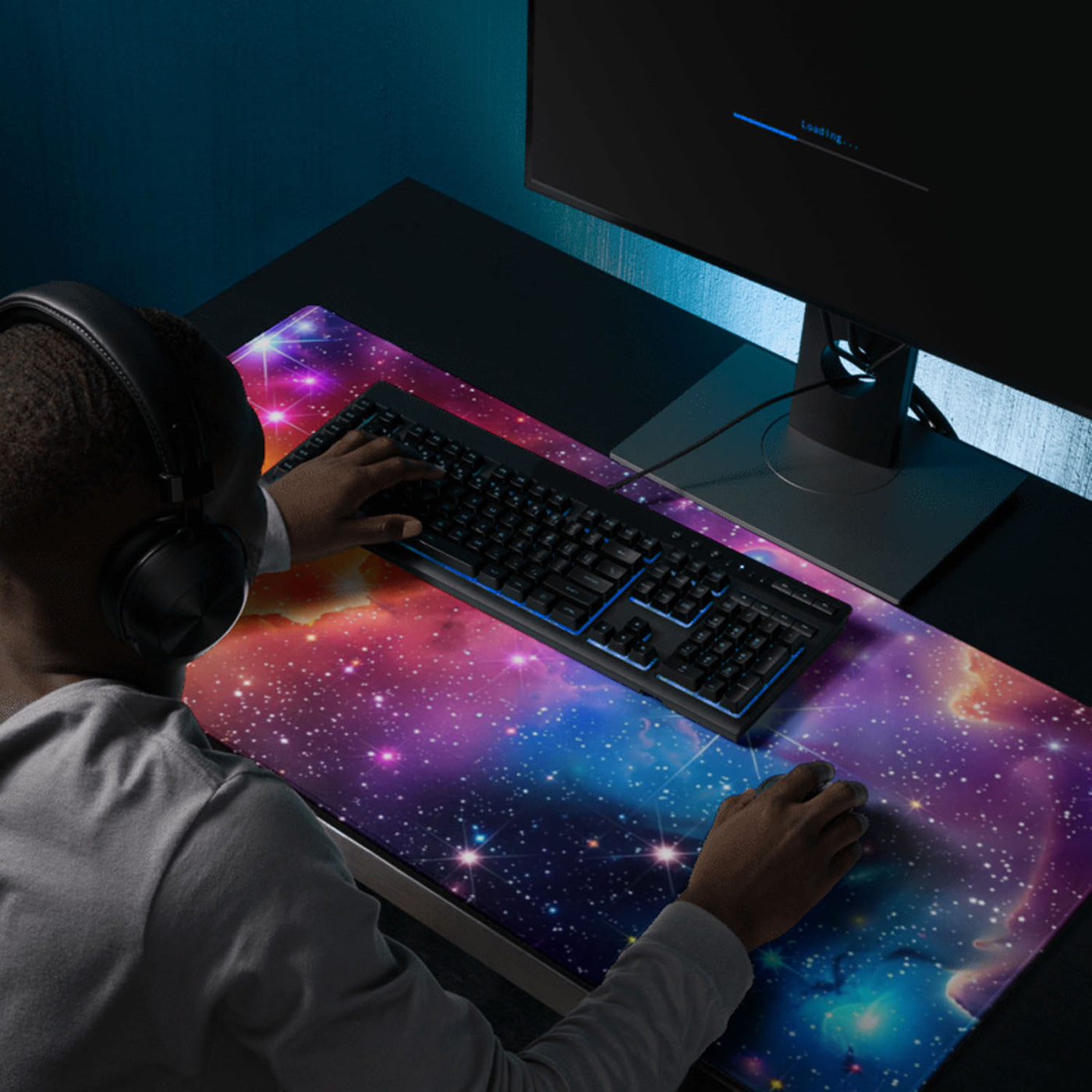 Colorful galaxy stars and cosmic universe Gaming Mouse Pad
