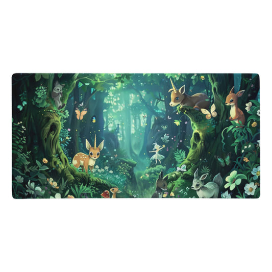 Captivating cartoon animals forest fairies unicorns Gaming Mouse Pad