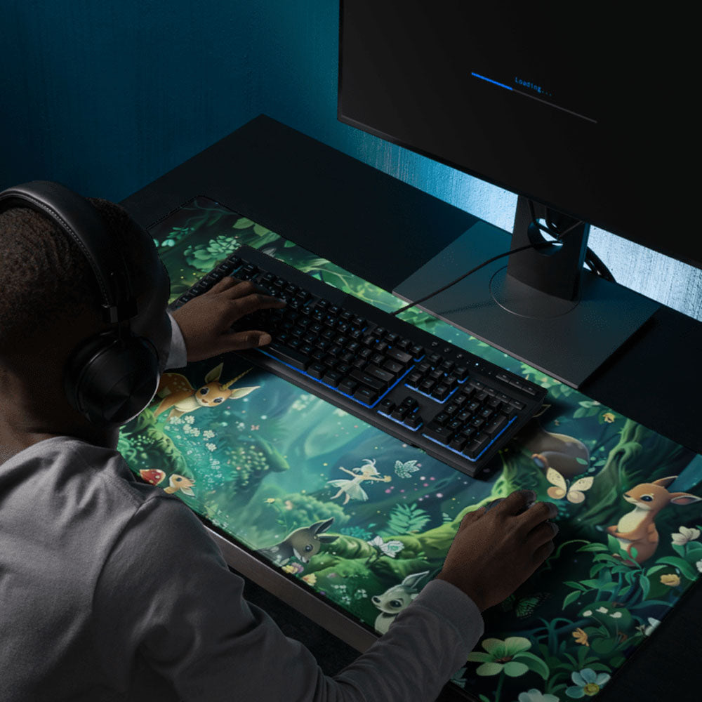 Captivating cartoon animals forest fairies unicorns Gaming Mouse Pad