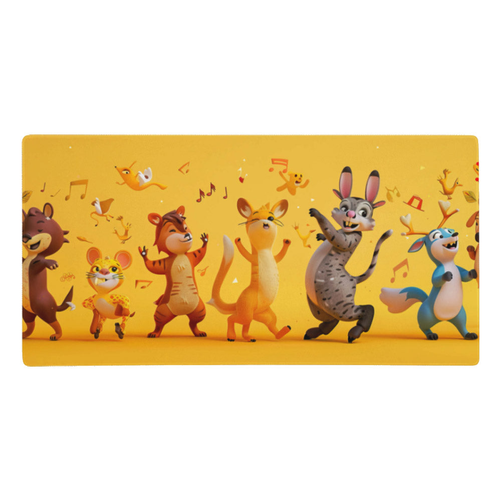 Lively cartoon dancing tails tapping Gaming Mouse Pad