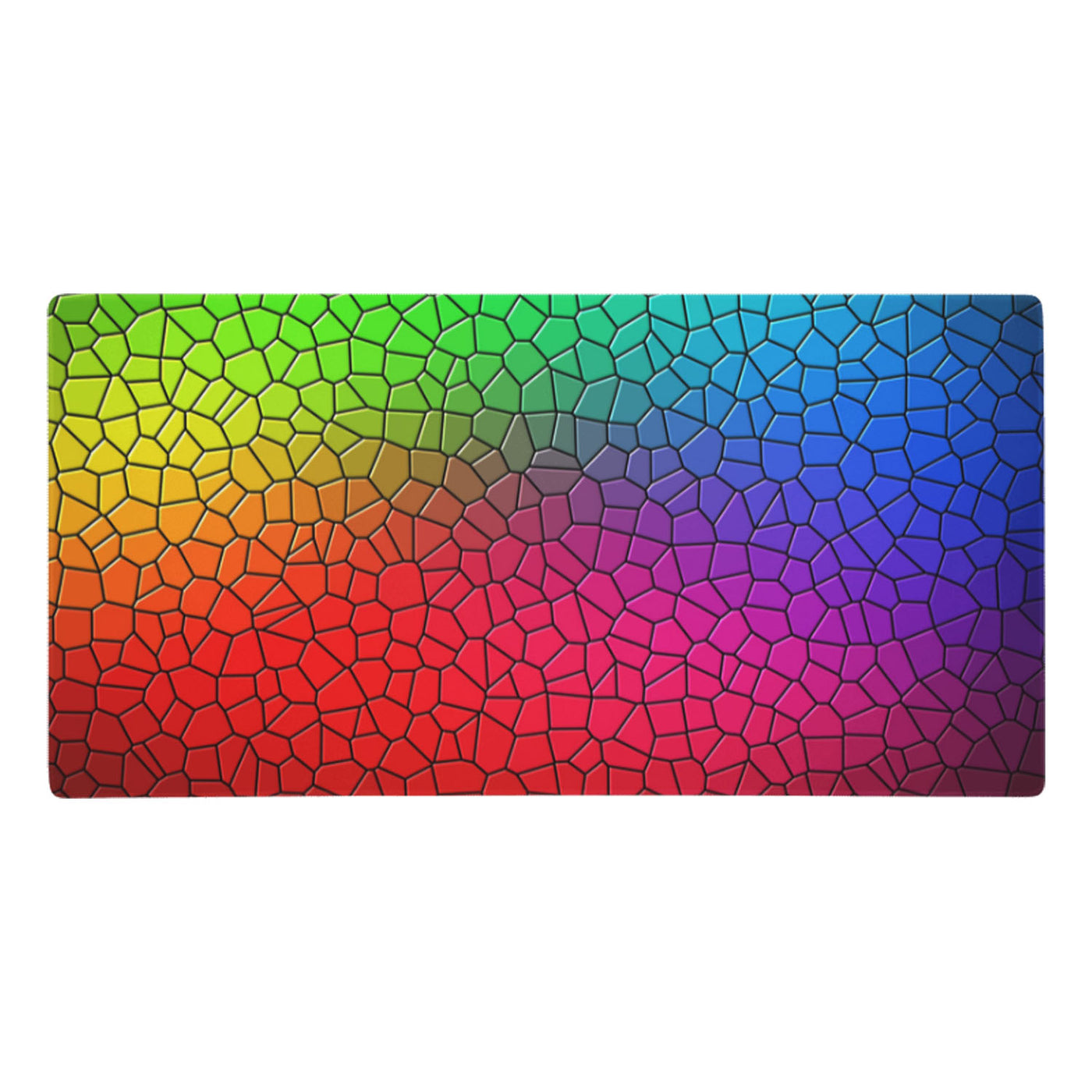 Psychedelic Mosaic Pattern Glass Color Gaming Mouse Pad